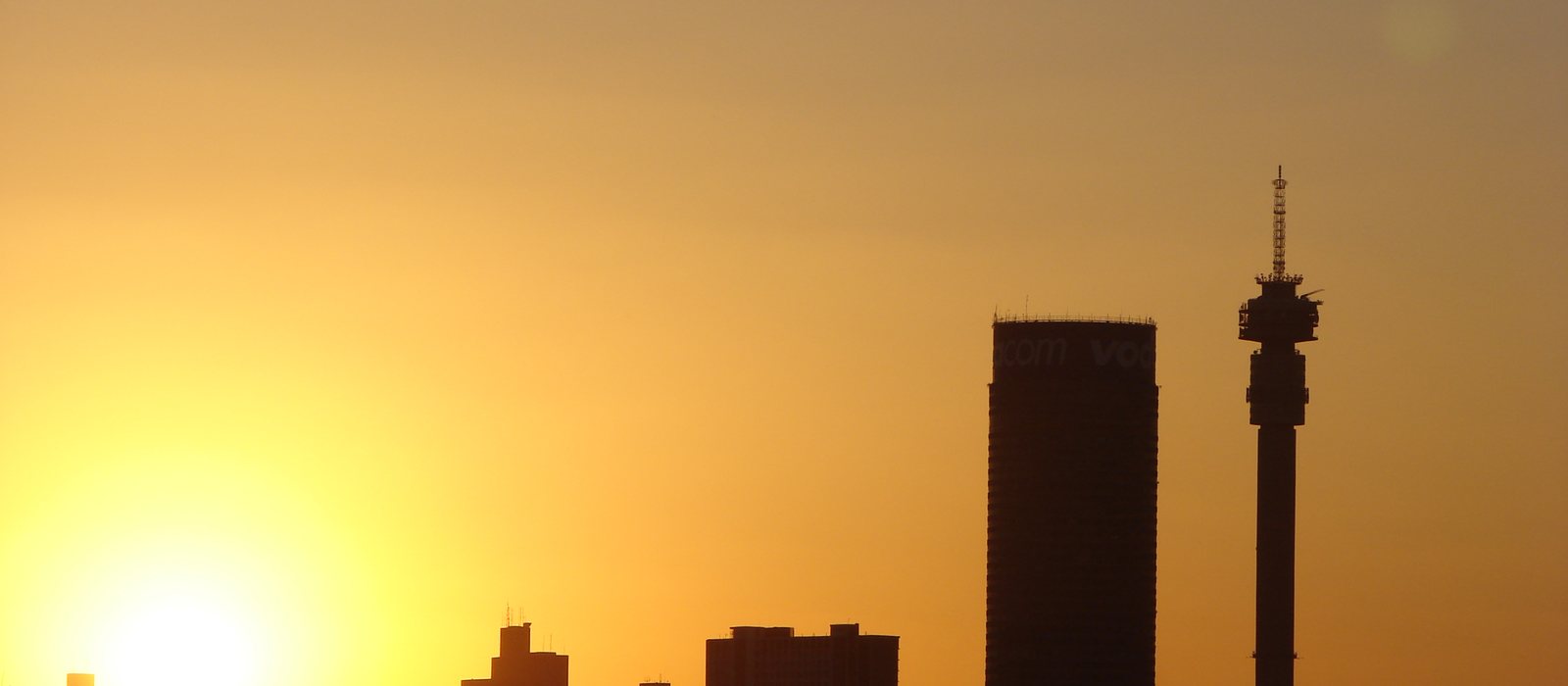 Johannesburg skyline at sunset